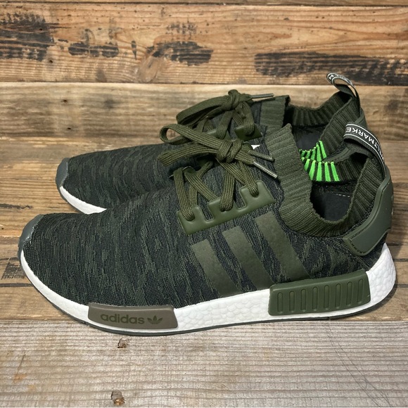 Adidas Men’s NMD R1 Primeknit Shoes CQ2445 Dark Green Camo sz 11 11.5 12 13 - Picture 5 of 9